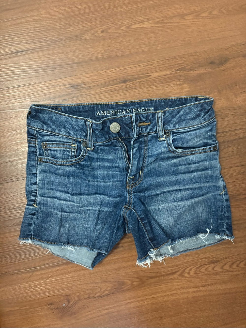 American Eagle Outfitters Light Blue Super Stretch Denim Shorts